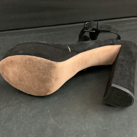 Stuart Weitzman slits suede platform black size 8m - Picture 8 of 9